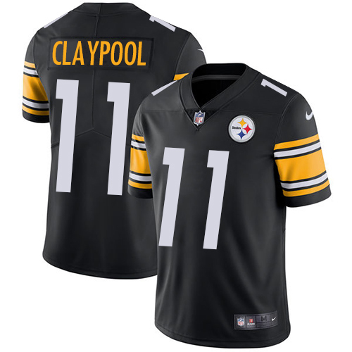 Cheap Pittsburgh Steelers 11 Chase Claypool Black Team Color Men Stitched NFL Vapor Untouchable Limited Jersey